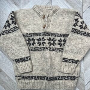 Men's brown hand knit Sweater